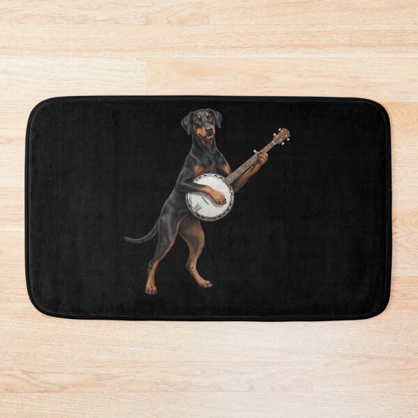 Item preview, Doberman Pinscher Playing Banjo Player Banjoist Dog Lover designed and sold by DoodleTortle.