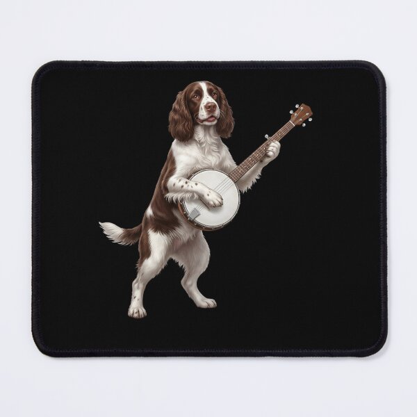 Item preview, English Springer Spaniel Playing Banjo Player Banjoist Dog Lover designed and sold by DoodleTortle.