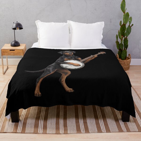 Item preview, Doberman Pinscher Playing Banjo Player Banjoist Dog Lover designed and sold by DoodleTortle.