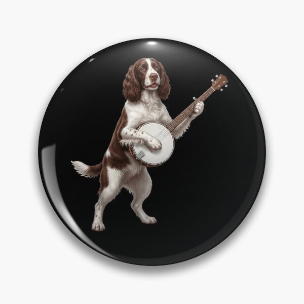 Item preview, English Springer Spaniel Playing Banjo Player Banjoist Dog Lover designed and sold by DoodleTortle.
