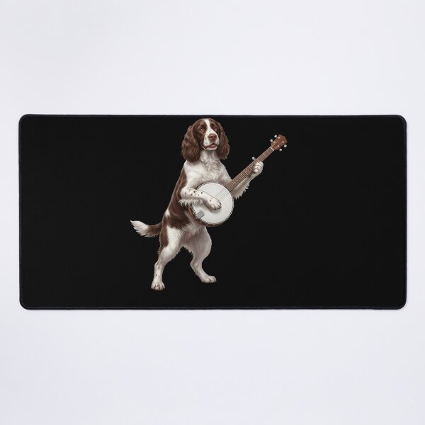 Item preview, English Springer Spaniel Playing Banjo Player Banjoist Dog Lover designed and sold by DoodleTortle.