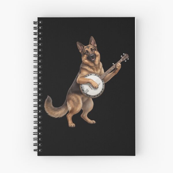 Item preview, German Shepherd Playing Banjo Player Banjoist Dog Lover designed and sold by DoodleTortle.