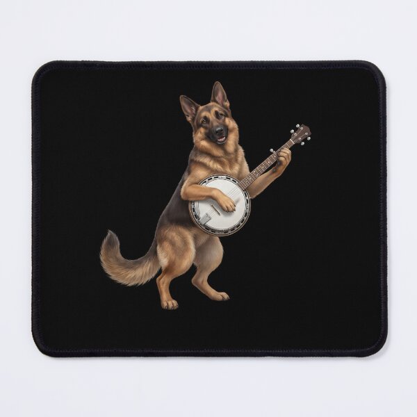 Item preview, German Shepherd Playing Banjo Player Banjoist Dog Lover designed and sold by DoodleTortle.