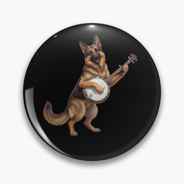 Item preview, German Shepherd Playing Banjo Player Banjoist Dog Lover designed and sold by DoodleTortle.