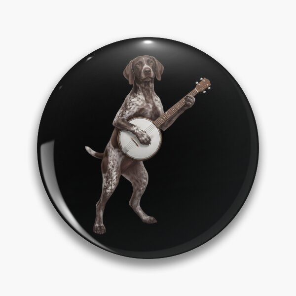 Item preview, German Shorthaired Pointer Playing Banjo Player Banjoist Dog Lover designed and sold by DoodleTortle.
