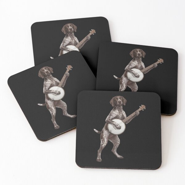 Item preview, German Shorthaired Pointer Playing Banjo Player Banjoist Dog Lover designed and sold by DoodleTortle.