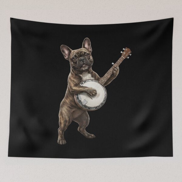 Item preview, French Bulldog Playing Banjo Player Banjoist Dog Lover designed and sold by DoodleTortle.