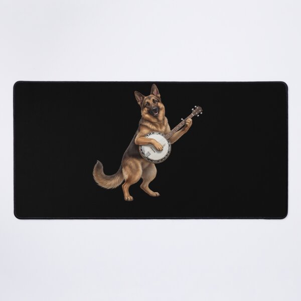 Item preview, German Shepherd Playing Banjo Player Banjoist Dog Lover designed and sold by DoodleTortle.