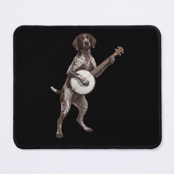 Item preview, German Shorthaired Pointer Playing Banjo Player Banjoist Dog Lover designed and sold by DoodleTortle.