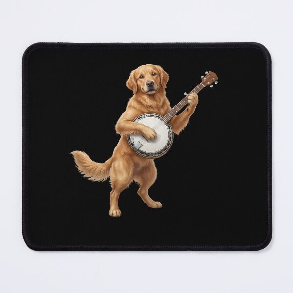 Item preview, Golden Retriever Playing Banjo Player Banjoist Dog Lover designed and sold by DoodleTortle.