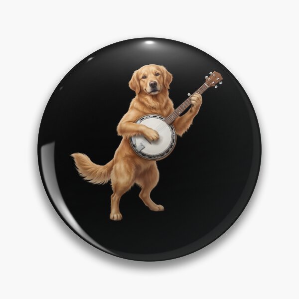 Item preview, Golden Retriever Playing Banjo Player Banjoist Dog Lover designed and sold by DoodleTortle.