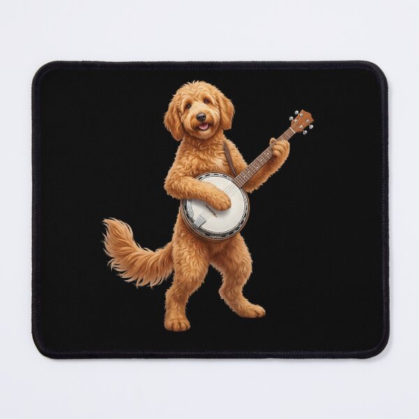Item preview, Goldendoodle Playing Banjo Player Banjoist Dog Lover designed and sold by DoodleTortle.