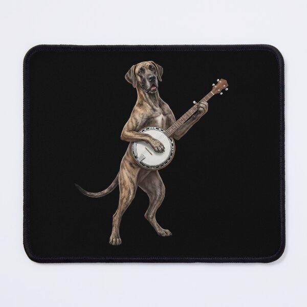 Item preview, Great Dane Playing Banjo Player Banjoist Dog Lover designed and sold by DoodleTortle.