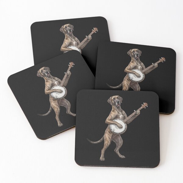 Item preview, Great Dane Playing Banjo Player Banjoist Dog Lover designed and sold by DoodleTortle.