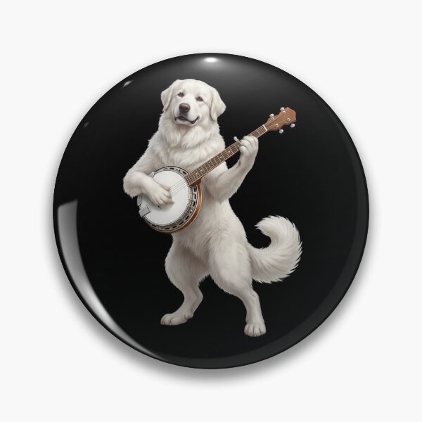 Item preview, Great Pyrenees Playing Banjo Player Banjoist Dog Lover designed and sold by DoodleTortle.