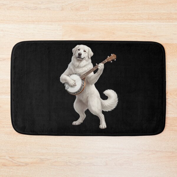 Item preview, Great Pyrenees Playing Banjo Player Banjoist Dog Lover designed and sold by DoodleTortle.