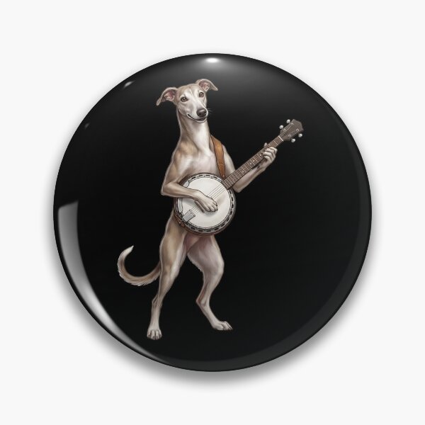 Item preview, Greyhound Playing Banjo Player Banjoist Dog Lover designed and sold by DoodleTortle.