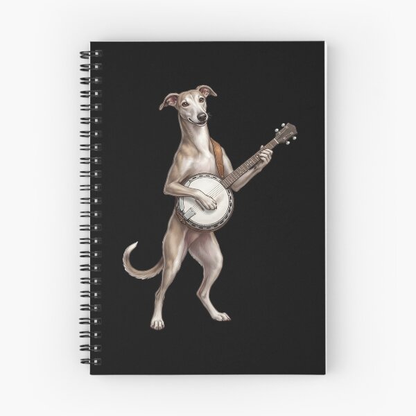 Item preview, Greyhound Playing Banjo Player Banjoist Dog Lover designed and sold by DoodleTortle.