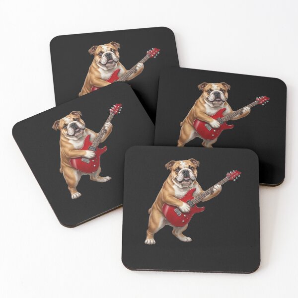 Item preview, Bulldog Playing Electric Guitar Player Guitarist Dog Lover designed and sold by TerryConnells.