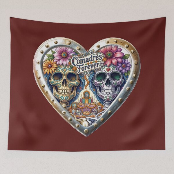 Item preview, Comadres Forever Day of the Dead Best Friends Heart designed and sold by KabronX.