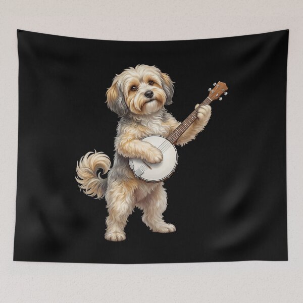 Item preview, Havanese Playing Banjo Player Banjoist Dog Lover designed and sold by DoodleTortle.