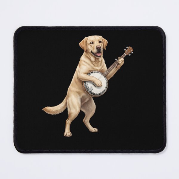 Item preview, Labrador Retriever Playing Banjo Player Banjoist Dog Lover designed and sold by DoodleTortle.