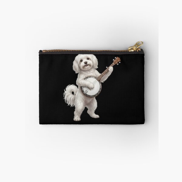 Item preview, Maltese Playing Banjo Player Banjoist Dog Lover designed and sold by DoodleTortle.