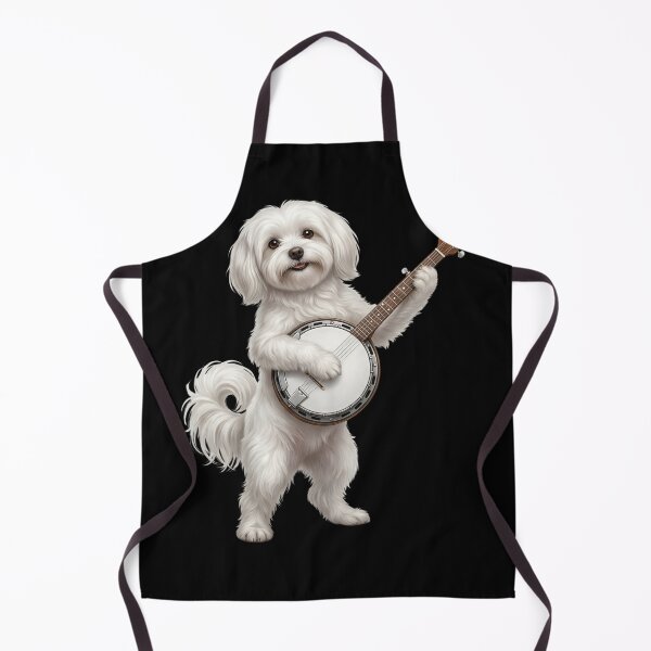 Item preview, Maltese Playing Banjo Player Banjoist Dog Lover designed and sold by DoodleTortle.