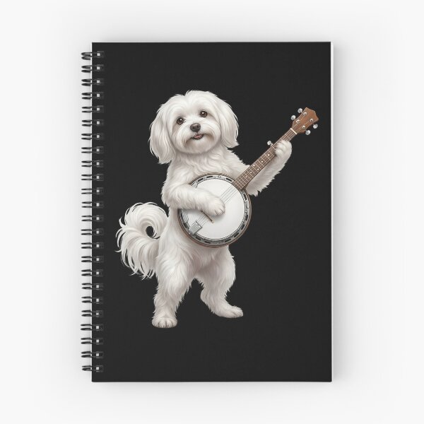 Item preview, Maltese Playing Banjo Player Banjoist Dog Lover designed and sold by DoodleTortle.