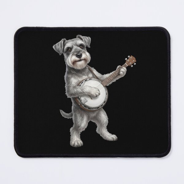 Item preview, Miniature Schnauzer Playing Banjo Player Banjoist Dog Lover designed and sold by DoodleTortle.