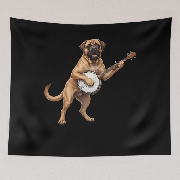 Item preview, Mastiff Playing Banjo Player Banjoist Dog Lover designed and sold by DoodleTortle.