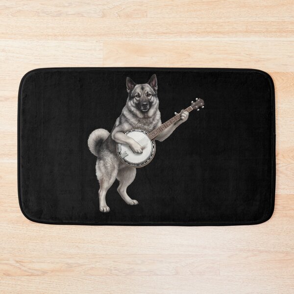 Item preview, Norwegian Elkhound Playing Banjo Player Banjoist Dog Lover designed and sold by DoodleTortle.