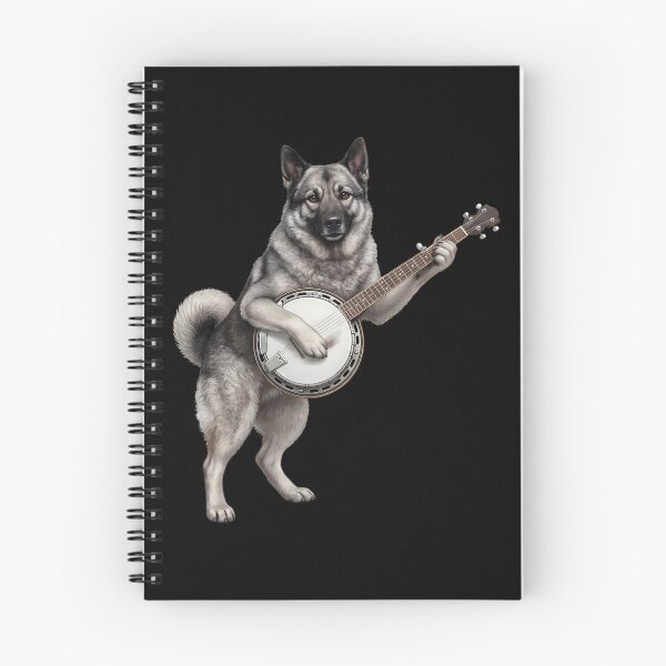 Item preview, Norwegian Elkhound Playing Banjo Player Banjoist Dog Lover designed and sold by DoodleTortle.