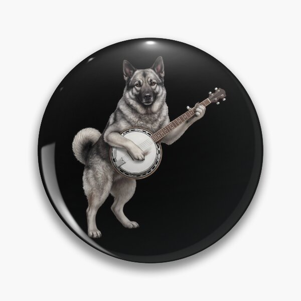 Item preview, Norwegian Elkhound Playing Banjo Player Banjoist Dog Lover designed and sold by DoodleTortle.