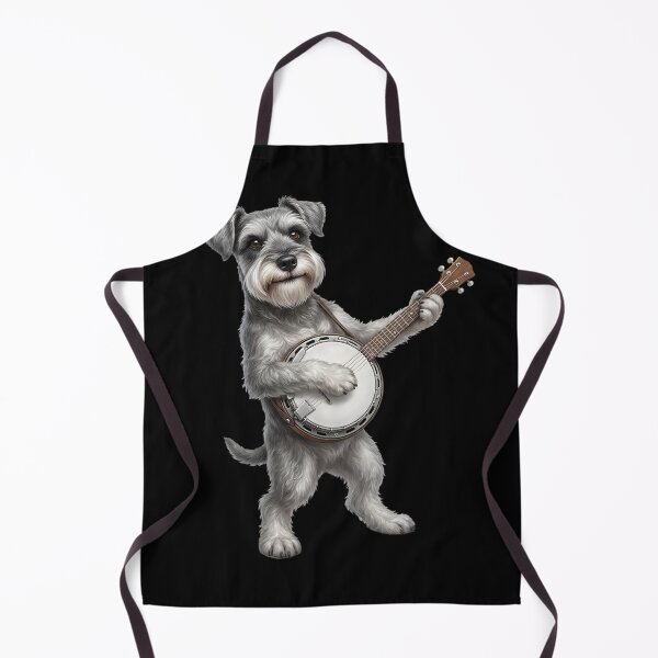 Item preview, Miniature Schnauzer Playing Banjo Player Banjoist Dog Lover designed and sold by DoodleTortle.