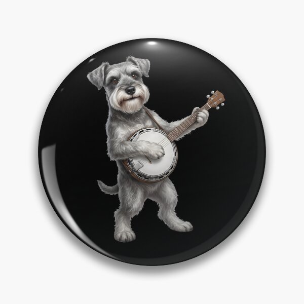 Item preview, Miniature Schnauzer Playing Banjo Player Banjoist Dog Lover designed and sold by DoodleTortle.