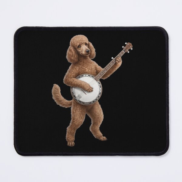 Item preview, Poodle Playing Banjo Player Banjoist Dog Lover designed and sold by DoodleTortle.