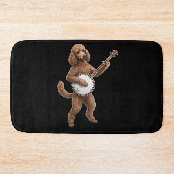 Item preview, Poodle Playing Banjo Player Banjoist Dog Lover designed and sold by DoodleTortle.