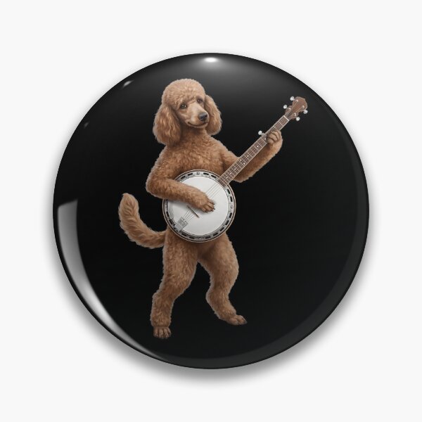 Item preview, Poodle Playing Banjo Player Banjoist Dog Lover designed and sold by DoodleTortle.