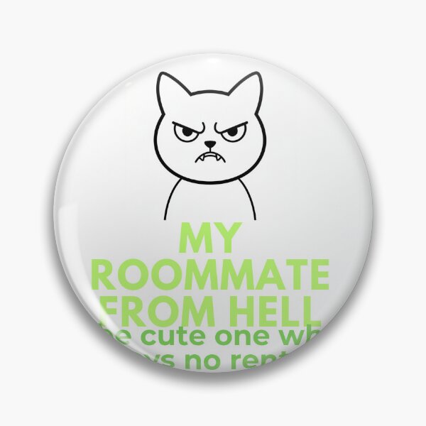Item preview, My Roommate From Hell - Funny Angry Cat T-Shirt designed and sold by Onaleoti.