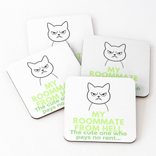 Item preview, My Roommate From Hell - Funny Angry Cat T-Shirt designed and sold by Onaleoti.