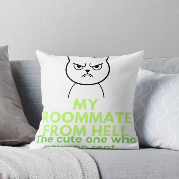 Item preview, My Roommate From Hell - Funny Angry Cat T-Shirt designed and sold by Onaleoti.