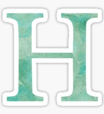 Emerald Watercolor Η Sticker