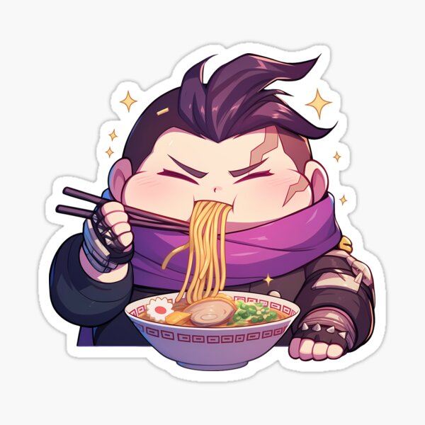 Gundham Tanaka Danganronpa Kawaii Ramen Chibi Noodle Feast Sticker