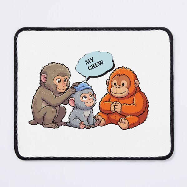 Item preview, My Crew Punch Monkey and Friends Chibi Illustration designed and sold by Custom Crest.