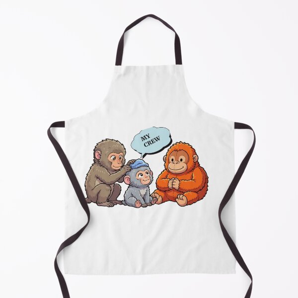 Item preview, My Crew Punch Monkey and Friends Chibi Illustration designed and sold by Custom Crest.