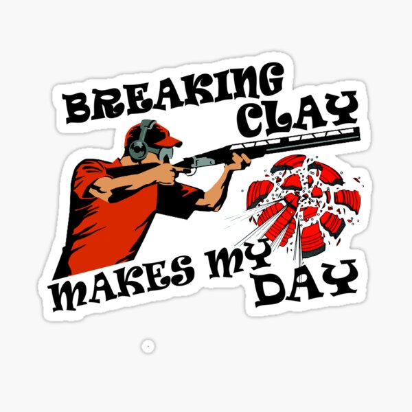 clay pigeon trap shooting for skeet shooting fans Sticker