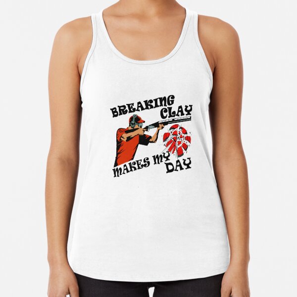 clay pigeon trap shooting for skeet shooting fans Racerback Tank Top