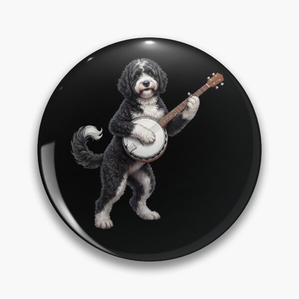 Item preview, Portuguese Water Dog Playing Banjo Player Banjoist Dog Lover designed and sold by DoodleTortle.