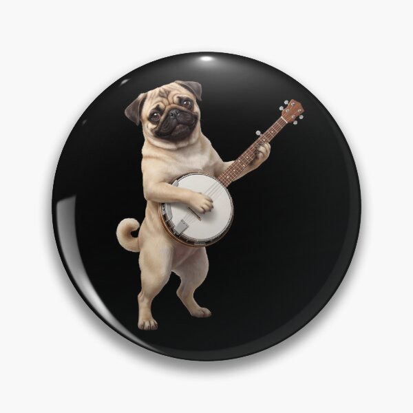 Item preview, Pug Playing Banjo Player Banjoist Dog Lover designed and sold by DoodleTortle.